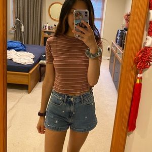 Cotton on striped crop top